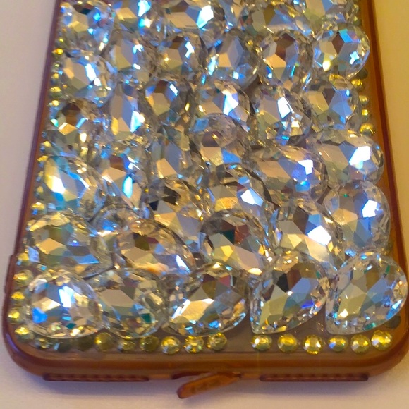 Pink &White Crystals covered iPhone Cover 6” Long - Picture 4 of 9